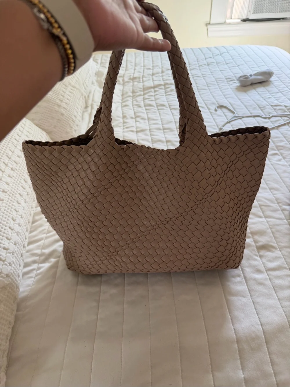 Vera Bradley Woven Tote Bag in Beige
